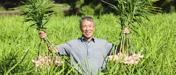生姜農家の前田さん